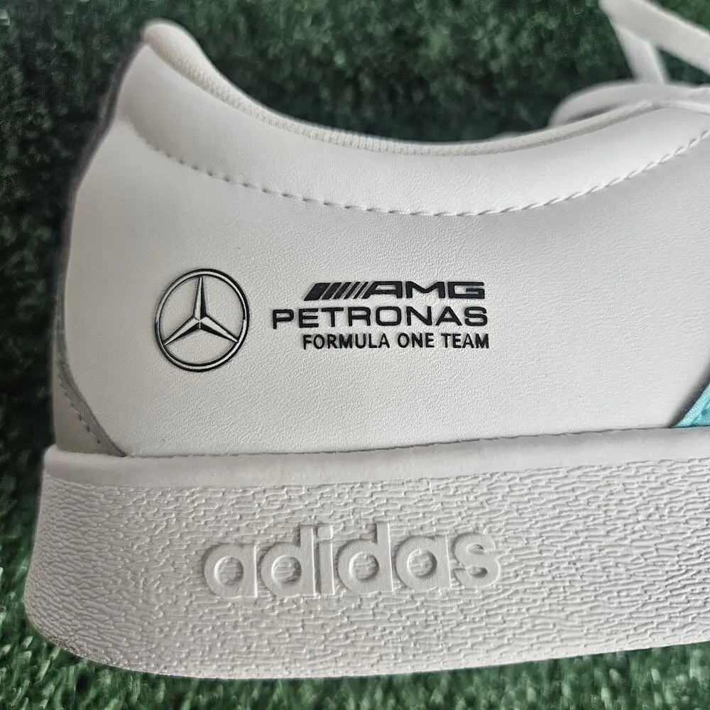 Adidas Mercedes AMG Petronas F1 Team Shoes Sneakers White Teal Men’s Sz 13 NEW